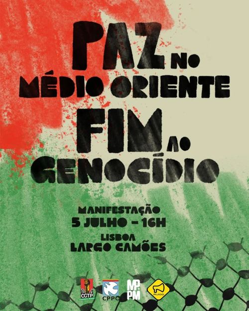 Manifestação PAZ NO MÉDIO ORIENTE  FIM DO GENOCÍDIO NA PALESTINA